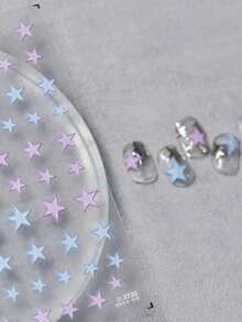 1 Metal Nail Art Charm Sticker Self-Adhesive Simple And Exquisite Small Accessory Nail Art Sticker Hot Stamping Rainbow Star Small Nose Gag Sticker - Multicolor - View 5