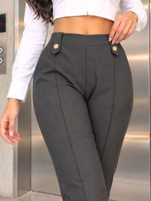 Women Pants - Grey - View 4