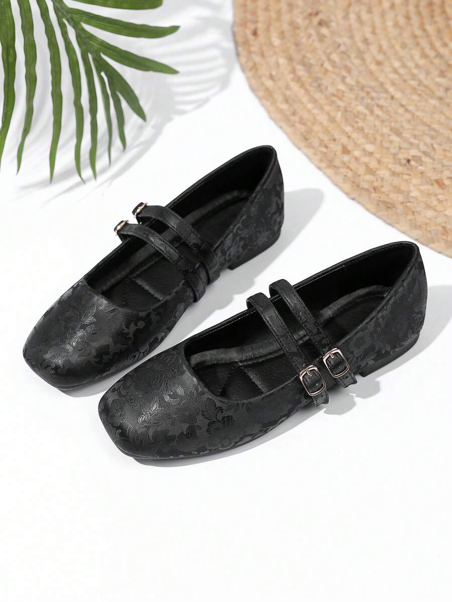 Mary Jane Women's Ballet Shoes Black Chinese Style - Black - View 1