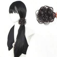 1pc,Synthetic Rose Flower Braided Hair Bun, Clip‑In Floral Chignon Hair Piece, Decorative Updo Hair Accessory - Multicolor - View 11