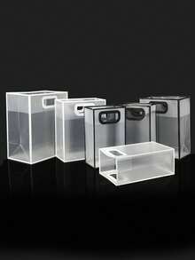 White, Pink, Black Souvenir Transparent Frosted Handheld Gift Bags, 1pc/5pcs/10pcs - A - View 5
