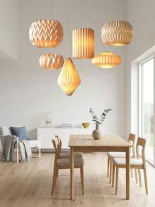 Modern Minimalist Creative Foldable Pendant Light Shade, Round Pendant Light Shade, Suitable For Living Room, Bedroom And Dining Room Ceiling Decoration, Foldable Pendant Light Shade, Home Decor - A - View 2