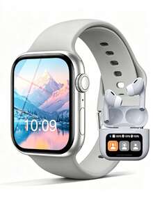 ZhiKexing Sports Smart Watch + Display Earphone Combo Set, 2.01-Inch High-Definition Display Screen, Supports Wireless Calling, Music Playback, Message Notifications, Smart Watch With Calculator, Alarm Clock And Other Multi-Function Sports Watch, Compatible With Android And IOS Systems, Fashionable And Modern Design, Ideal Gift For Men, Women, Lovers Or Parents - View 10