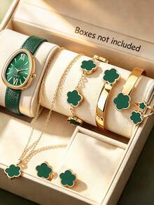 1pc Women's PU Strap, Exquisite Snake-Shaped Digital Small Dial - Green - View 5