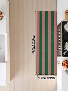 DAJIANG 1pc Vertical Striped Long Runner Rug, Kitchen Mat/Doormat/Hallway Carpet, Suitable For Bathroom, Kitchen, Outdoor, Hallway, Bedroom, Living Room, Machine Washable Easy To Clean, Non-Slip Entry Mat, Autumn Home Decor Carpet Accessory - Multicolor - View 14
