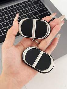 Dior 2-In-1 Portable Phone Stand Mirror, Mini Makeup Mirror Phone Ring Holder, Compact Phone Stand, Suitable For On-The-Go Touch-Ups - Black - View 3