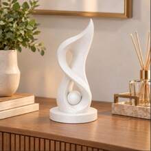Escultura Abstrata Fluxo Infinito 15cm Decorativa Moderna Texturizada para Sala e Escritório - 1PC - Visão 9