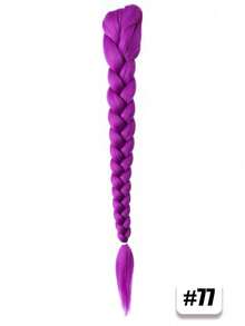 26 Inch Purple Braided Ponytail Wig, Suitable For Braided Hairstyles, Cosplay, Stage Performance, Parties, Halloween Costumes, And Role-Playing - Multicolor - View 10