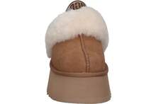 UGG | Women's Funkette Platform Shoes – Camel Suede Platform Clogs With Sheepskin Lining And Collar, Elastic UGG Logo Backstrap, EVA Sole - Camel - View 3
