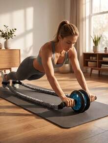 4pcs Ab Roller Resistance Bands, Home Fitness Pull Ropes, Damping Bands, Portable Home Fitness Equipment - For Strengthening Abdominal Core Muscles - Multicolor - View 1