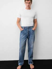 Men's CARPE Men's Straight Fit Jeans Light Blue Trousers - Royal Blue - View 5