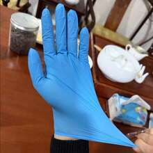 100pcs/Pack Multipurpose Nitrile Gloves - Waterproof, Anti-Static, Durable, Suitable For Dishwashing And Household Cleaning, Convenient Home Tool 4/50/100/500pcs - Blue - View 11