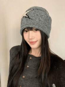 1PC Women's Star Knit Beanie, Stylish Stretchy Autumn Accessory, Suitable For Outing, Halloween Festival Outfit. - Multicolor - View 5