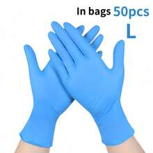 100pcs/Pack Multipurpose Nitrile Gloves - Waterproof, Anti-Static, Durable, Suitable For Dishwashing And Household Cleaning, Convenient Home Tool 4/50/100/500pcs - Blue - View 15