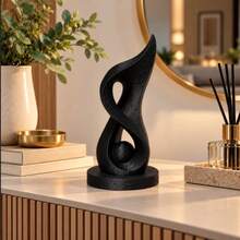 Escultura Abstrata Fluxo Infinito 15cm Decorativa Moderna Texturizada para Sala e Escritório - 1PC - Visão 7