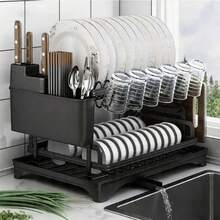 1pc Heavy Duty Dish Drying Rack With Drainage System - Space-Saving Countertop Organizer, No Drilling Installation, Easy To Clean, Suitable For Kitchen, Restaurant - Multicolor - View 8