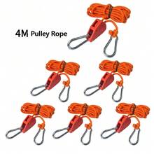 2/1pc 157.48 Inch Tensioning Fixed Rope, Anti-Slip Wheel Rope, Outdoor Tent Hook Canopy Tie Rope, Suitable For Indoor, Backyard, Balcony, Single-Hand Adjustment, Quick Adjustment, Compact Plastic And Metal Structure... - Fixing Rope - View 4