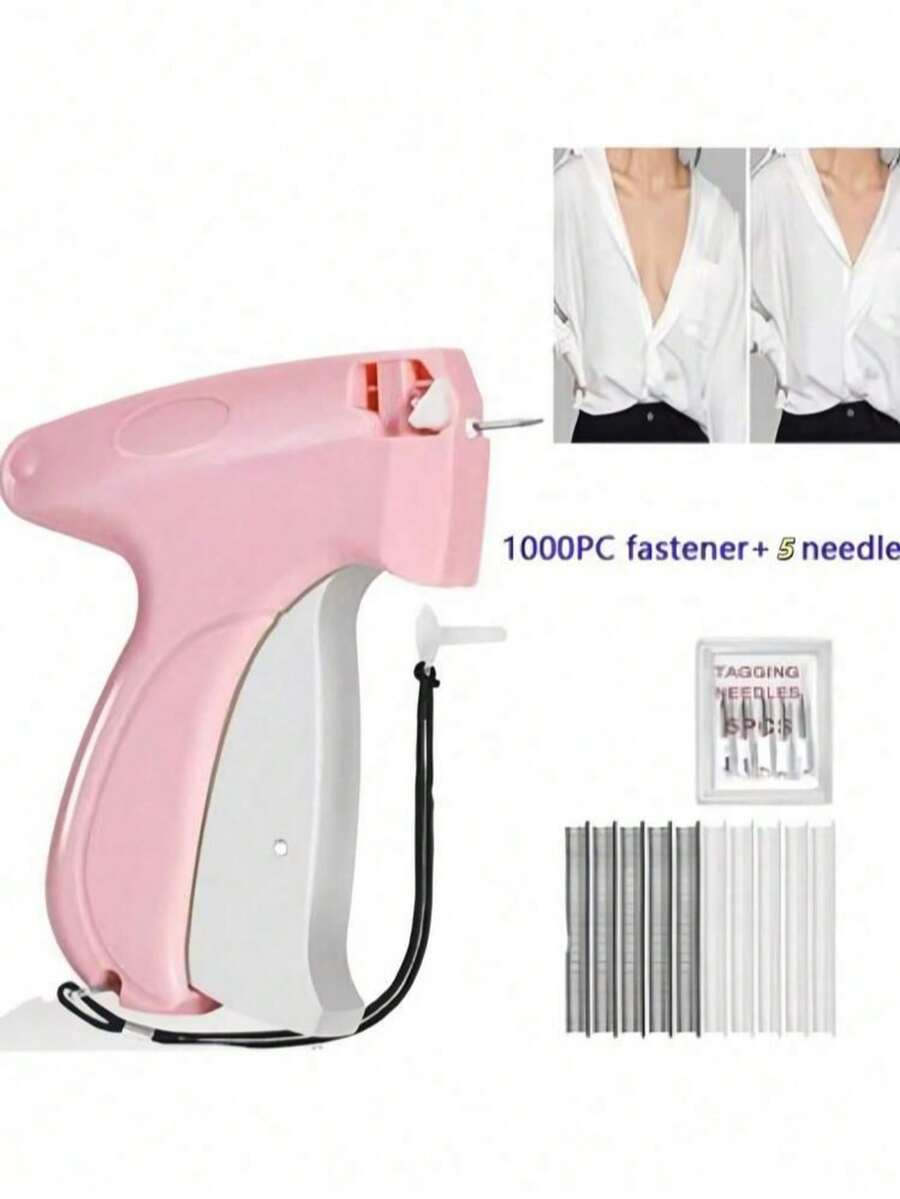 Handheld Clothing Sewing Needle Gun, Fast Clothing Repair Tool Sewing Set With 5 Needles And 1000 Fasteners, Mini Clothing Sewing Gun