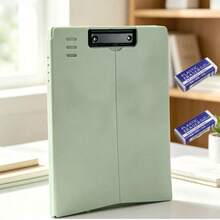 1pc A4 Loose-Leaf Storage Clipboard, Multi-Functional Loose-Leaf Folder, Vertical Writing Pad, Durable Paper Classification Clip, Suitable For Students Organizing Test Papers, Office Meeting Notes, Back To School Season, Christmas, Thanksgiving Stationery Storage Supplies - Single Piece - View 10