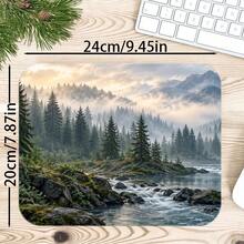 1pc Mountain Forest Landscape Large Desk Mat, Non Slip Extended Gaming Mouse Pad, Nature Scenery Desktop Decor - View 10