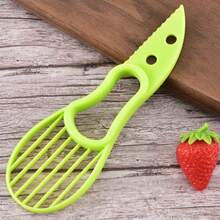 1 buah Alat Pemotong dan Pengupas Alpukat dari Plastik Karet, Alat Dapur Multifungsi Manual, Tidak Membutuhkan Listrik. Pisau Plastik Tahan Lama Dapat Dengan Mudah Memotong, Mengupas, dan Mengupas Alpukat - MultiWarna - View 4