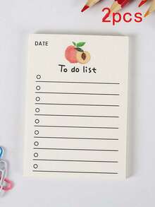 Cute Fruit Daily Planner To-Do List, Notebook Paper Stationery - Multicolor - View 20