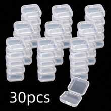 Transparent Plastic Mini Storage Box, Multi-Functional Portable Storage Box With Lid, Dust-Proof Jewelry Display Box, Suitable For Jewelry, Nail Art, DIY Accessories Storage, Small Items, Crafts, Jewelry, Hardware, Sunny Travel, Christmas Gift, Halloween Gift, Girls Gift, Cool Back To School Jewelry Storage Box, Travel Essential Jewelry Storage Box - Multicolor - View 11