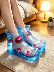 3/2/1pc Portable Foot Bath Basin, Hot Compress Massage Foot Soak Storage Box, Hot Water Soaking Relieves Foot Fatigue, Lightweight And Easy To Carry, Home And Travel Foot Care Accessory - Blue - View 3