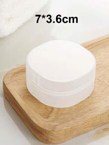 1/2/4/8pcs Small Transparent Plastic Round Storage Boxes, Portable Makeup Pad And Cleaning Supplies Organizer, Sealed Travel Design, Suitable For Brushes, Balls, Beads, Etc., Bathroom And Vanity Storage, Makeup Remover Storage Box, Smooth Transparent Surface Storage Box - Multicolor - View 3