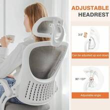 Silla De Escritorio Giratoria Ergonómica De Malla Ajustable - A - Ver 6