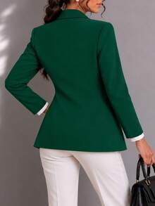 Women Lightweight Blazers - Dark Green - View 6