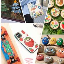 18/24 Colors Acrylic Marker Set, Water-Based Art Pens, Suitable For Glass, Canvas Painting, Wood, Ceramic, Stone Painting, Greeting Card Making And DIY Crafts - Set - View 4