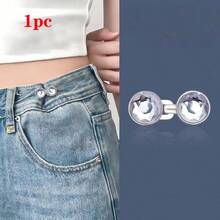 4pcs Metal Reusable Adjustable Waist Belts, Detachable Jeans Button Waist Clips, Instant Seamless Decorative Accessories, Perfect For Loose Women's Jeans, Dresses, Skirts And Other Daily Wear - Multicolor - View 16