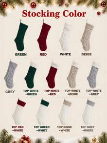 Personalized Knitted Christmas Socks, 2026 Family Customized Name Socks, Holiday Decor - Multicolor - View 7