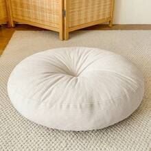 1pc 40cm Round Cushion, Seat Pad, Soft & Comfortable Round Design, Light Beige Color With Good Breathability, Suitable For Balcony, Floor, All Seasons - Multicolor - View 11