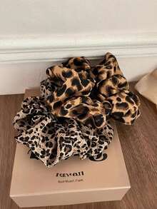 1pc Leopard Print Hair Scrunchies,Hair Accessories - Multicolor - View 5