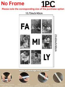 1pc Personalized Family Photo Collage Custom Poster, A Customized Wall Art Gift Featuring 6 Pictures, A Modern Home Decoration Piece Pictures Custom Photo, Suitable For Giving On Birthdays Or Mother's Day, Customizable Things, Optional Frame - Multicolor - View 13