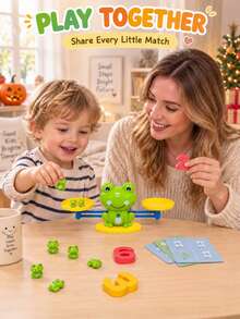 Frog Balance Game Math Learning Toy With Number Blocks And Color Recognition Cards, Educational Counting And Weight Comparison Activity For Preschool And Kindergarten Children, Kindergarten Math, Durable Plastic, Children's Toy, Toy (Birthday/Christmas Gift) - Multicolor - View 9