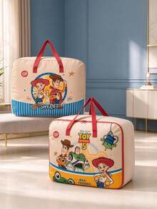 Disney Mickey Minnie Winnie Pooh Toy Story Quilt Storage Bag, Large Foldable Dustproof Blanket Organizer With Handle, Closet Clothes Storage - Multicolor - View 2