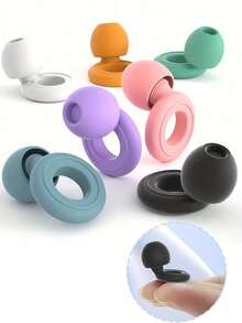 6pcs Reusable Silicone Earplugs, 1 Pair Earplugs With 2 Pairs Replacement Ear Tips, Soft And Comfortable, Suitable For Sleep, Swimming, Concerts, Studying, Mixed Colors, Low-Profile Design, Ideal For Light Sleepers - A - View 2