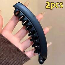 3/1pc Large Non-Slip Women's Ponytail Clip With Back Comb And Vertical Banana Clip, Thickened Enhanced Volumizing Effect, Brown/Black/Grey Leopard Print, Suitable For Braids, Buns And Updos, Halloween, Christmas - Multicolor - View 16