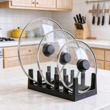 Multifunctional Kitchen Pot Lid Rack Storage Shelf Countertop Cutting Board Organizer Space-Saving Plastic Kitchen Utensils, Minimalist Home Kitchen Multifunctional Pot Lid Rack Storage Shelf Cutting Board Bowl Dish Drain Rack Countertop Organizer, Pot Lid Storage Rack Home Kitchen Bowl Dish Drain Rack Cabinet Storage Shelf - Multicolor-upgraded - View 7