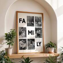 1pc Personalized Family Photo Collage Custom Poster, A Customized Wall Art Gift Featuring 6 Pictures, A Modern Home Decoration Piece Pictures Custom Photo, Suitable For Giving On Birthdays Or Mother's Day, Customizable Things, Optional Frame - Multicolor - View 10