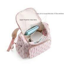 1pc Multifunctional Large Capacity Ditsy Floral Mommy Backpack, Can Be Hung On Stroller - Multicolor - View 5