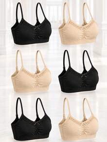 Women Bras & Bralettes - Black and Beige - View 2