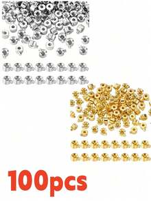 100pcs/50pcs/20pcs Stopper Beads/Bead Caps, Suitable For Handmade Bracelets, Necklaces, Earrings, Keychains, Anklets, Used For Jewelry Making - Cylindrical - View 11