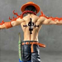 bandai 1pc One Piece Figure Ace Cross Back Whitebeard Ace Anime Character Model - Multicolor - View 4