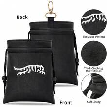 1PC Golf Drawstring Pouch With Tiger Outline Embroidery, Portable Golf Storage Bag, Golf Tee Bag, Practical Golf Accessories For Golf Training & Outdoor Course Play - Multicolor - View 6