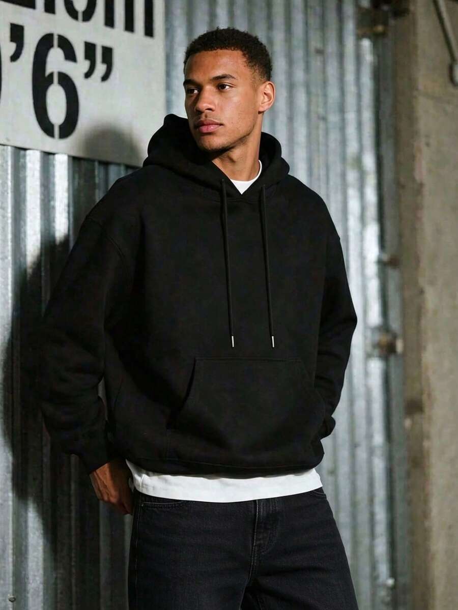 Men's Sports Casual Hoodie, Practical Pockets, Suitable For Daily Wear And Sports Scenes. - Black - View 1