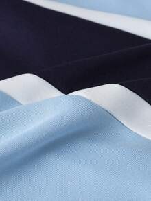 Camvyn Sweatshirt Pria, Sweatshirt Patchwork Musim Gugur Longgar dengan Kerah Model Pesawat, Pakaian Kasual Serbaguna untuk Sehari-hari - Baby Blue - View 7